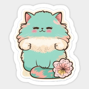 Elegant Persian Cat Sticker for Cat Lovers Sticker